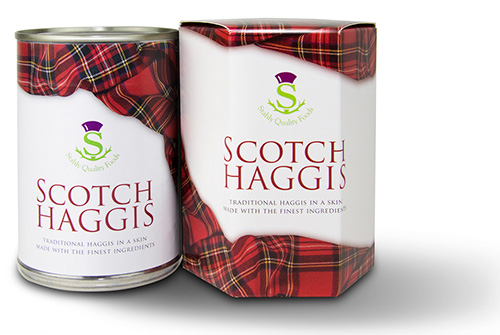 scotch haggis tin in a box